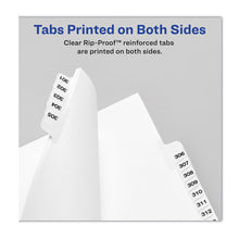 Load image into Gallery viewer, Preprinted Legal Exhibit Side Tab Index Dividers, Avery Style, 25-Tab, 26 to 50, 14 x 8.5, White, 1 Set, (1431)
