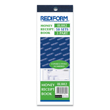 Load image into Gallery viewer, Receipt Book, Three-Part Carbonless, 7 x 2.75, 4 Forms/Sheet, 50 Forms Total
