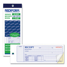 Load image into Gallery viewer, Receipt Book, Two-Part Carbonless, 7 x 2.75, 4 Forms/Sheet, 100 Forms Total
