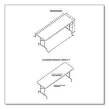 Load image into Gallery viewer, IndestrucTables Too 600 Series Folding Table, Rectangular, 96" x 30" x 29", Platinum
