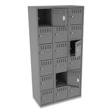 Load image into Gallery viewer, Box Compartments, Triple Stack, 36w x 18d x 72h, Medium Gray
