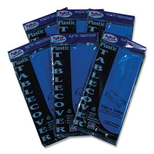 Load image into Gallery viewer, Table Set Rectangular Table Cover, Heavyweight Plastic, 54" x 108", Blue, 6/Pack
