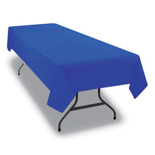 Load image into Gallery viewer, Table Set Rectangular Table Cover, Heavyweight Plastic, 54" x 108", Blue, 6/Pack
