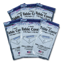 Load image into Gallery viewer, Table Set Poly Tissue Table Cover, 54" x 108", White, 6/Pack

