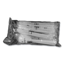 Load image into Gallery viewer, Table Set Plastic Serving Forks and Spoons, 9.5", White, 48/Pack
