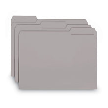 Load image into Gallery viewer, Interior File Folders, 1/3-Cut Tabs: Assorted, Letter Size, 0.75" Expansion, Gray, 100/Box
