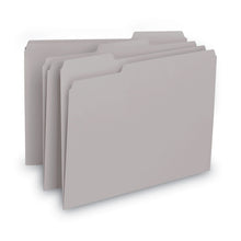 Load image into Gallery viewer, Interior File Folders, 1/3-Cut Tabs: Assorted, Letter Size, 0.75" Expansion, Gray, 100/Box
