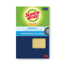 Load image into Gallery viewer, Dobie All-Purpose Cleaning Pad, 4.3 x 2.6, 0.5" Thick, Yellow, 3/Pack
