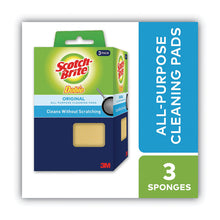 Load image into Gallery viewer, Dobie All-Purpose Cleaning Pad, 4.3 x 2.6, 0.5" Thick, Yellow, 3/Pack
