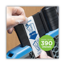 Load image into Gallery viewer, SmartStock Tri-Tower Dispenser, Holds Forks/Knives/Spoons, 13.16 x 16.07 x 31.03, Black/Gray
