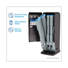 Load image into Gallery viewer, SmartStock Tri-Tower Dispenser, Holds Forks/Knives/Spoons, 13.16 x 16.07 x 31.03, Black/Gray
