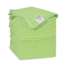 Load image into Gallery viewer, Microfiber Cleaning Cloths, 16 x 16, Green, 24/Pack
