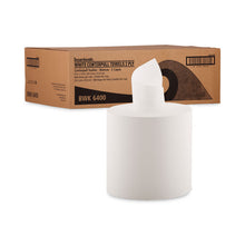 Load image into Gallery viewer, Center-Pull Hand Towels, 2-Ply, Perforated, 7.5 x 9, White, 600/Roll, 6 Rolls/Carton
