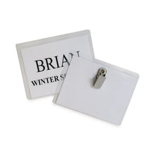 Load image into Gallery viewer, Name Badge Kits, Top Load, 3 1/2 x 2 1/4, Clear, 50/Box
