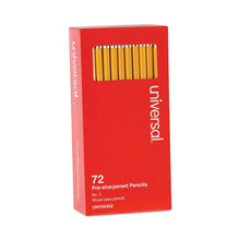 Load image into Gallery viewer, #2 Pre-Sharpened Woodcase Pencil, HB (#2), Black Lead, Yellow Barrel, 72/Pack
