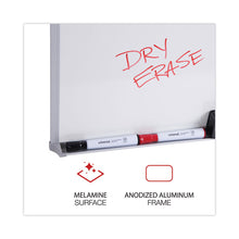 Load image into Gallery viewer, Melamine Dry Erase Board with Aluminum Frame, 48" x 36", White Surface, Anodized Aluminum Frame
