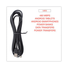 Load image into Gallery viewer, USB to Micro USB Cable, 10 ft, Black
