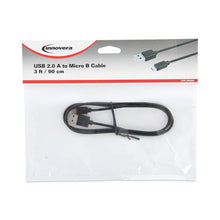 Load image into Gallery viewer, USB to Micro USB Cable, 3 ft, Black
