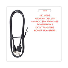 Load image into Gallery viewer, USB to Micro USB Cable, 3 ft, Black
