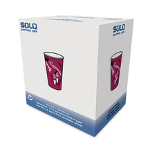 Load image into Gallery viewer, Paper Hot Drink Cups in Bistro Design, 16 oz, Maroon, 300/Carton
