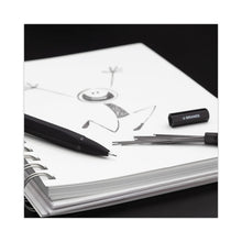 Load image into Gallery viewer, Cambria Soft Touch Mechanical Pencil, 0.7 mm, HB (#2), Black Lead, Black Barrel, 12/Pack
