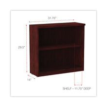 Load image into Gallery viewer, Alera Valencia Series Bookcase, Two-Shelf, 31.75w x 14d x 29.5h, Mahogany
