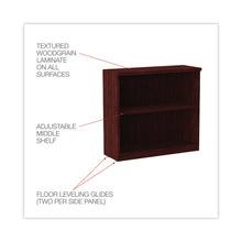 Load image into Gallery viewer, Alera Valencia Series Bookcase, Two-Shelf, 31.75w x 14d x 29.5h, Mahogany
