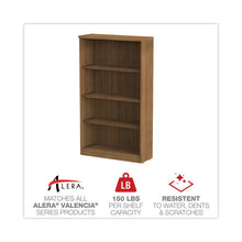 Load image into Gallery viewer, Alera Valencia Series Bookcase, Four-Shelf, 31.75w x 14d x 54.88h, Modern Walnut
