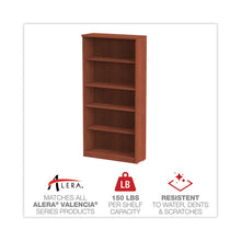 Load image into Gallery viewer, Alera Valencia Series Bookcase, Five-Shelf, 31.75w x 14d x 64.75h, Medium Cherry
