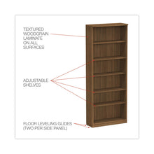 Load image into Gallery viewer, Alera Valencia Series Bookcase, Six-Shelf, 31.75w x 14d x 80.25h, Modern Walnut
