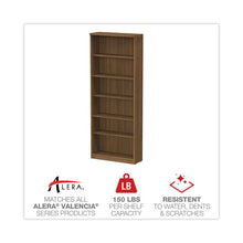 Load image into Gallery viewer, Alera Valencia Series Bookcase, Six-Shelf, 31.75w x 14d x 80.25h, Modern Walnut
