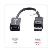 Load image into Gallery viewer, DisplayPort-HDMI Adapter, 0.65 ft, Black
