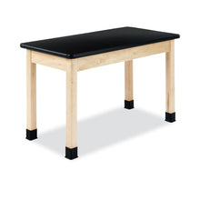 Load image into Gallery viewer, Classroom Science Table, 48w x 24d x 36h, Black High Pressure Laminate (HPL) Top, Maple Base
