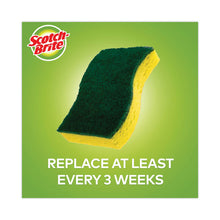 Load image into Gallery viewer, Heavy-Duty Scrub Sponge, 4.5 x 2.7, 0.6" Thick, Yellow/Green, 6/Pack
