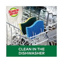 Load image into Gallery viewer, Heavy-Duty Scrub Sponge, 4.5 x 2.7, 0.6" Thick, Yellow/Green, 6/Pack

