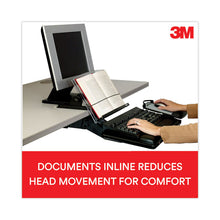 Load image into Gallery viewer, In-Line Document Holder with 14" Wide Backplate, Holds Up to 150 Letter Size Sheets, Plastic, Black/Clear
