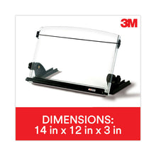 Load image into Gallery viewer, In-Line Document Holder with 14" Wide Backplate, Holds Up to 150 Letter Size Sheets, Plastic, Black/Clear
