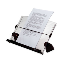 Load image into Gallery viewer, In-Line Document Holder with 14" Wide Backplate, Holds Up to 150 Letter Size Sheets, Plastic, Black/Clear

