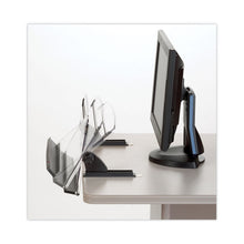 Load image into Gallery viewer, In-Line Document Holder with 14" Wide Backplate, Holds Up to 150 Letter Size Sheets, Plastic, Black/Clear
