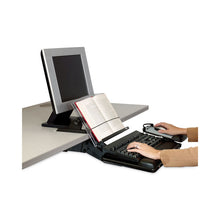 Load image into Gallery viewer, In-Line Document Holder with 14" Wide Backplate, Holds Up to 150 Letter Size Sheets, Plastic, Black/Clear
