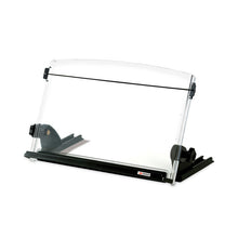 Load image into Gallery viewer, In-Line Document Holder with 14" Wide Backplate, Holds Up to 150 Letter Size Sheets, Plastic, Black/Clear
