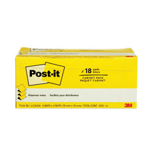Load image into Gallery viewer, Original Canary Yellow Pop-up Refill Cabinet Pack, 3" x 3", Canary Yellow, 90 Sheets/Pad, 18 Pads/Pack
