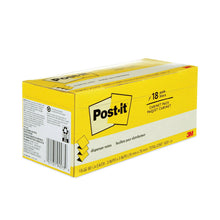 Load image into Gallery viewer, Original Canary Yellow Pop-up Refill Cabinet Pack, 3" x 3", Canary Yellow, 90 Sheets/Pad, 18 Pads/Pack
