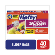 Load image into Gallery viewer, Slider Stand and Fill Food Storage Bags, Quart, 8" x 7", Clear, 40/Box
