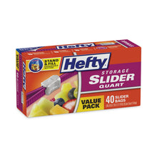 Load image into Gallery viewer, Slider Stand and Fill Food Storage Bags, Quart, 8" x 7", Clear, 40/Box
