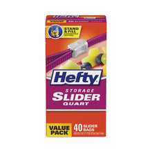 Load image into Gallery viewer, Slider Stand and Fill Food Storage Bags, Quart, 8" x 7", Clear, 40/Box
