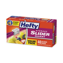 Load image into Gallery viewer, Slider Stand and Fill Food Storage Bags, Quart, 8" x 7", Clear, 40/Box
