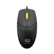 Load image into Gallery viewer, iMouse W3 Waterproof Antimicrobial Mouse with Magnetic Scroll Wheel, USB 2.0, Left/Right Hand Use, Black
