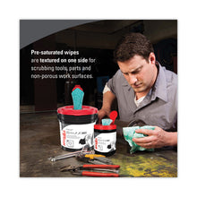 Load image into Gallery viewer, Power Clean ProScrub Pre-Saturated Wipes, 12 x 9.5, Citrus Scent, Green, 75/Pack
