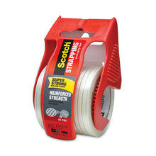 Load image into Gallery viewer, Reinforced Strength Shipping and Strapping Tape in Dispenser, 1.5" Core, 1.88" x 10 yds, Clear
